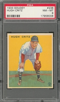 1933 Goudey #238 Hugh Critz – PSA NM-MT 8 